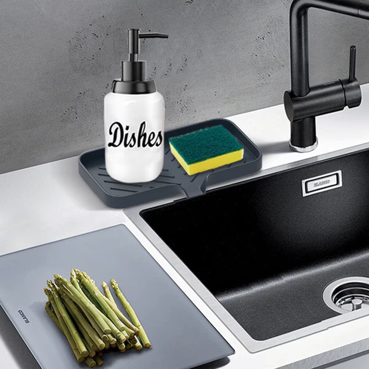 Égouttoir Vaisselle - SplashGuard™ - Gris Foncé